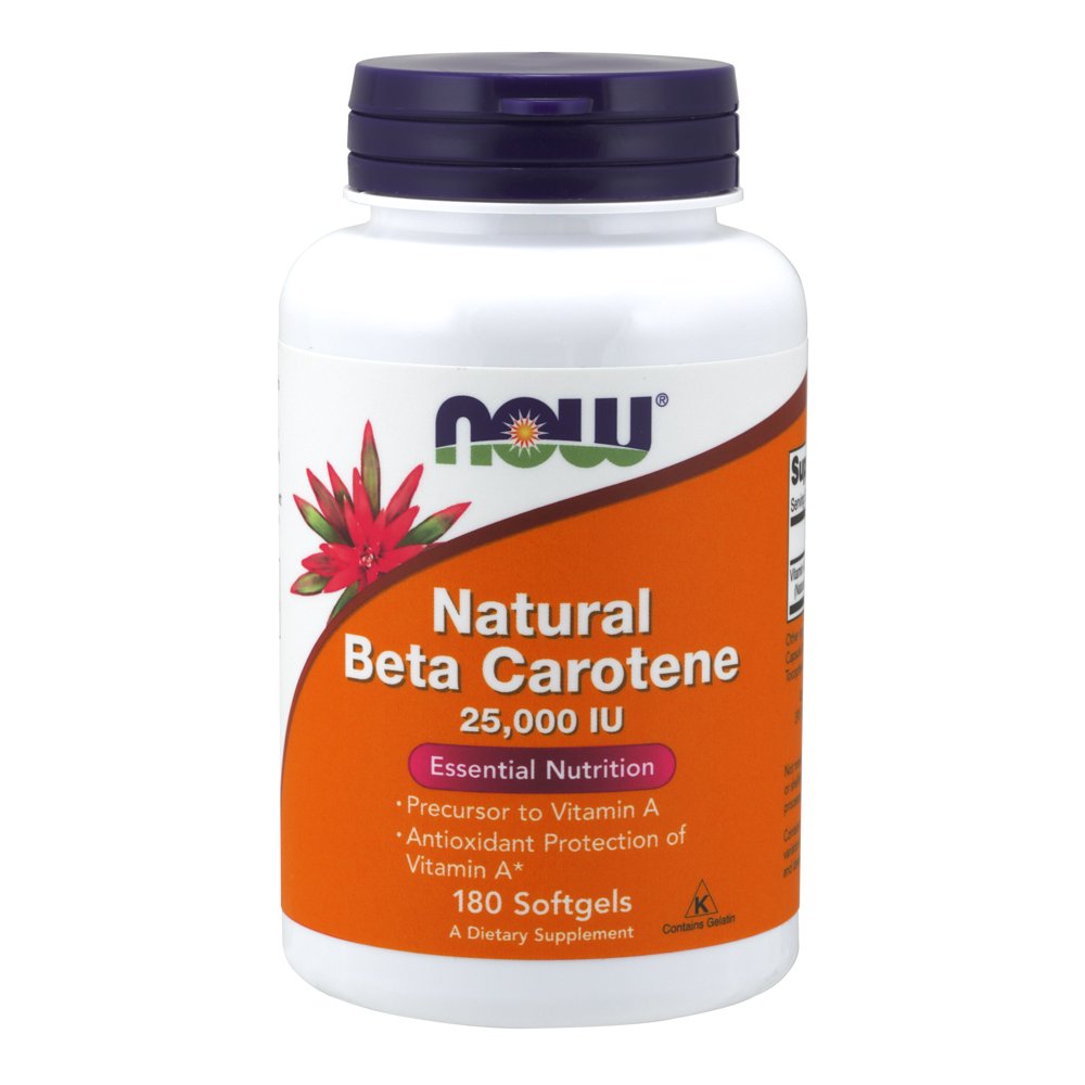 NOW Supplements, Natural Beta Carotene 25,000 IU, Essential Nutrition
