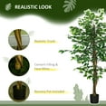thumbnail image 4 of HOMCOM 5ft Artificial Trees Ficus, Decorative Fake Plant for Home Decor, 4 of 10
