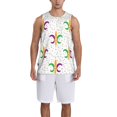 thumbnail image 4 of Easygdp Mardi Gras Carnival1 Men's Mesh Basketball Jersey Quick Drying Sleeveless Shirts Fitted Muscle Tank Tops Sport Round Neck T-Shirt - Small, 4 of 9