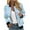 Light Blue, variant on Feancey Womens Trendy Bomber Jacket Lightweight Casual Floral Print Zip up Jackets Coat Outdoor Windproof Moto Jackets Fall Plus Size Outerwear with Pockets Hot Pink M