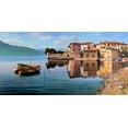 thumbnail image 2 of Galasso, Adriano 14x9 White Modern Wood Framed Museum Art Print Titled - Paese sul lago, 2 of 4