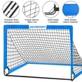 thumbnail image 3 of Set de Porterías de Fútbol para Jardín - 2 Porterías Portátiles de 1.5 m x 1.1 m, Equipo de Entrenamiento, Red Plegable con Balón de Fútbol, Set para Juegos y Deportes, 3 of 6