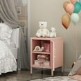 thumbnail image 4 of Metal Nightstand Modern End Side Table Steel Bedside Storage Cabinet with Shelf Easy Assembly for Living Room Bedroom （15.8”W x 15”D x 22.5”H ）, 4 of 16
