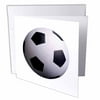 3dRose Soccer ball, Greeting Cards, 6 x 6 inches, set of 12