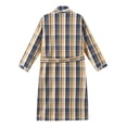 thumbnail image 2 of Marsgoo Toddle Kids Girls Boys 100% Cotton Kimono Lounge Bathrobe Robe, Kids Loungewear for Spa (Size 2 Toddler-14 Years)(yellow plaid,10 Years), 2 of 5