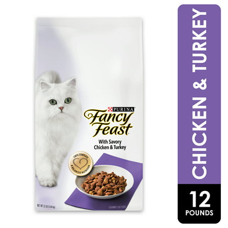 Fancy Feast with Savory Chicken & Turkey Dry Cat Food, 12 (Best Dry Cat Food For Constipation)