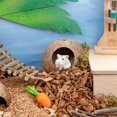 thumbnail image 2 of Casa de hámster de coco Natural de 1 pieza adecuada para la decoración del hábitat de la jaula de animales pequeños mantener el calor para la molienda de invierno JAMW Sencillez, 2 of 5