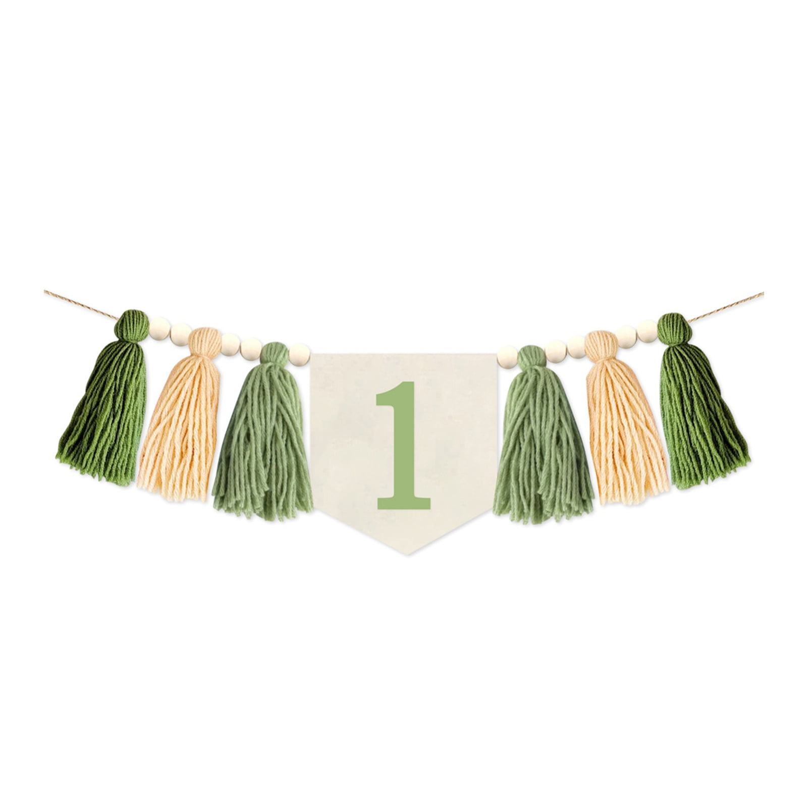 Christmas Truck 1st Birthday Highchair Banner - Red & Green Tassel Garland For Holiday Birthday Party