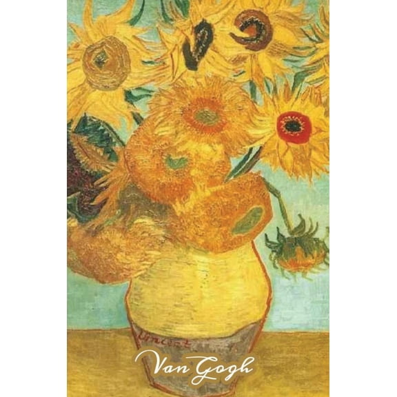 Vase with Twelve Sunflowers Van Gogh Note Book: Hardcover Journal Notebook Diary with Dot Grid, Lined, Blank Vintage Pap, (Hardcover)