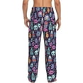 thumbnail image 7 of Salouo Funny colorful skull ghost Print Pajama Pants for Men, Lounge Pants Elastic Waistband Casual Men's sleepwear Loungewear Sleep Pajama Pant -Medium, 7 of 7