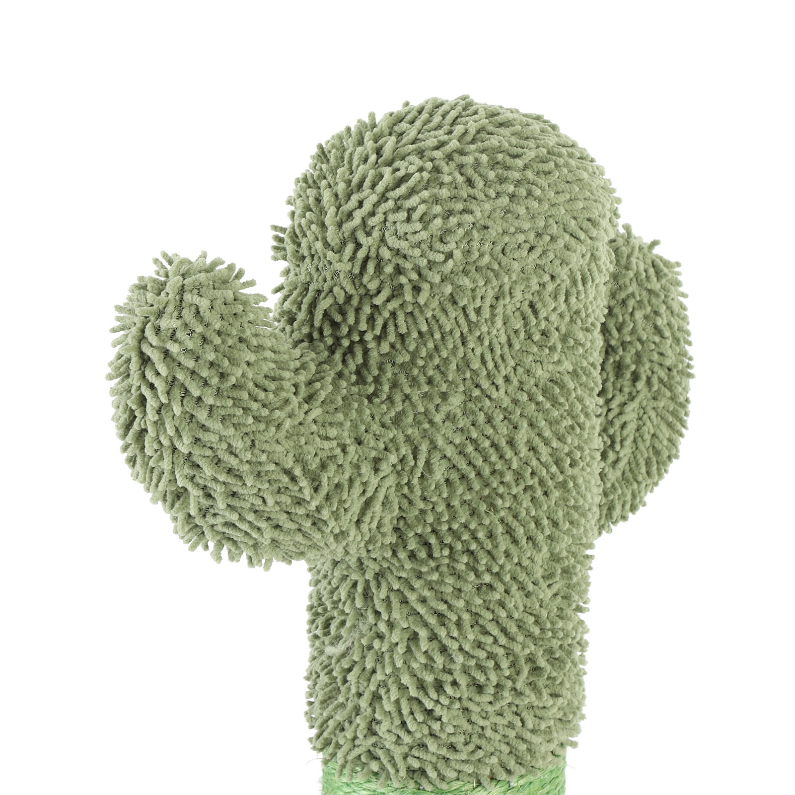 BIMZUC Green Cactus Cat Scratching Post Stable Sisal Scratcher Tree for Indoor Cats, Durable Freestanding Kitten Play Furniture with Hex Wrench, 14.96 inches / 38 cm