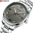 thumbnail image 3 of CURREN Fashion Design Stainless Steel Quartz Watches Casual Simple Wristwatches for Man Date Luminous Hands Wristwatch 8411, 3 of 5