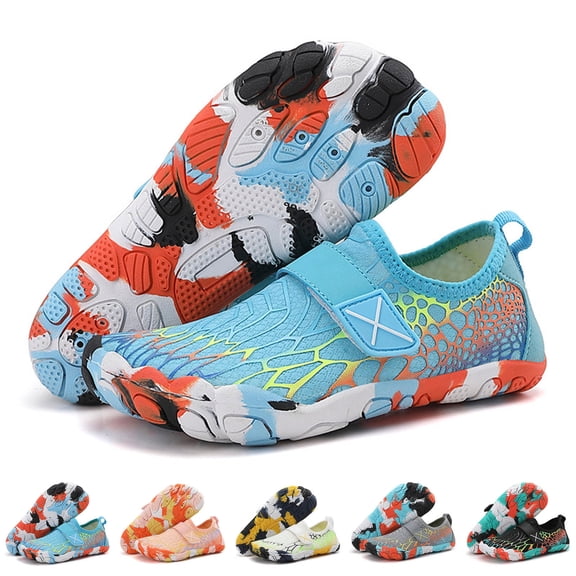Shadoumai Water Shoes for Kids Boys Girls Non- Breathable Hiking Sports Swim Pool Beach Sandal Quick Dry Lightweight Outdoor Indoor Shoes for Little Big Kid