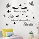 thumbnail image 2 of Calcomanía de pared artística, pegatinas de decoración de pared en vivo de vinilo citas motivacionales para dormitorio, letrero de pared extraíble Mural DIY decoración del hogar 26cm * 28cm JAMW Sencillez, 2 of 5