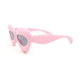 thumbnail image 3 of Girls Kids Size Bubble Thick Bloated Plastic Cat Eye Sunglasses Pink - Black, 3 of 4