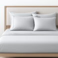 thumbnail image 5 of Kindlier 100% Organic Cotton Sheet Set – Deep Pocket Bedding Set Queen, Light Grey, 5 of 5