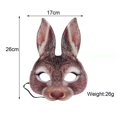 thumbnail image 5 of Navidad Pascua Mardi Gras Animal Máscara Media cara Máscara de conejo Mascarada Fiesta de disfraces Cosplay Props Carnaval Máscara de conejo JAMW Sencillez, 5 of 5
