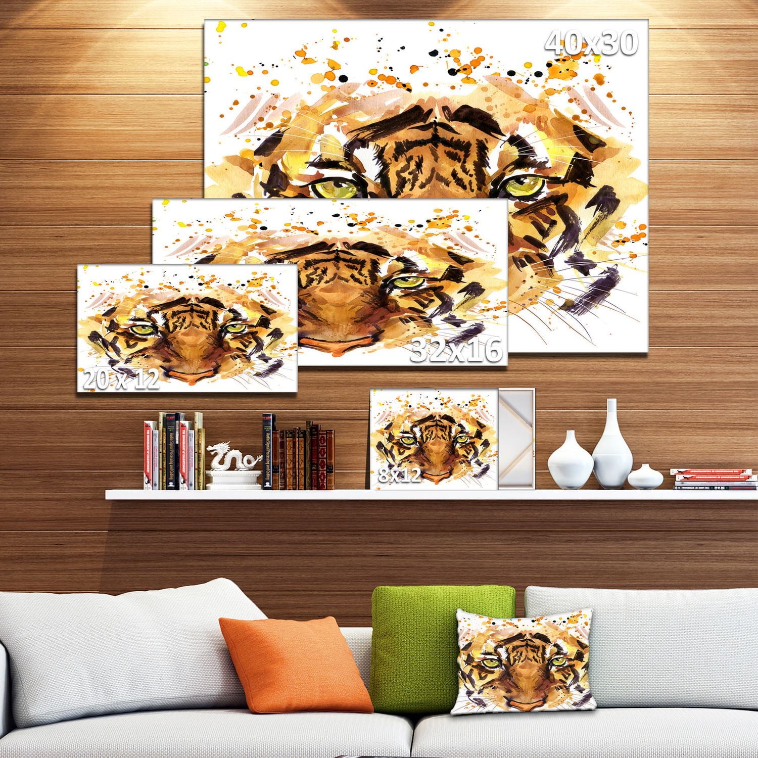 Design Art Eyes with Fire Canvas Print