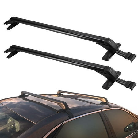 2Pcs/set Adjustable Aluminum Car Top Luggage Roof Rack Cross Bar Carrier Window (Best Rooftop Ski Rack)