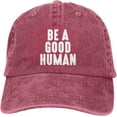 thumbnail image 2 of Hat Be A Good Human Cowboy hat Men Baseball Cap Women Trucker Hat Golf Dad Cap Fishing hat Black, 2 of 7
