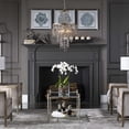 thumbnail image 3 of Uttermost Valka 6 Light Crystal Chandelier in Silver Swedish Iron, 3 of 6