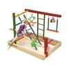 Penn-Plax Bird Life Wood Playpen – Perfect for Cockatiels and Conures - Large Multicolor