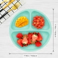 thumbnail image 2 of Homelove Round Suction Silicone Plates for Babies Plates for Toddlers,Silicone Grip Dish Baby Toddler Plate Plates Stay Put with Suction Microwave Dishwasher Safe With 4 Suction Cups Blue+Green, 2 of 7