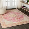 thumbnail image 5 of JONATHAN Y MODERN PERSIAN 3 x 5 Area Rug, Khilana Floral Medallion - Deep Rose/Ivory, MDP305A-3, 5 of 12