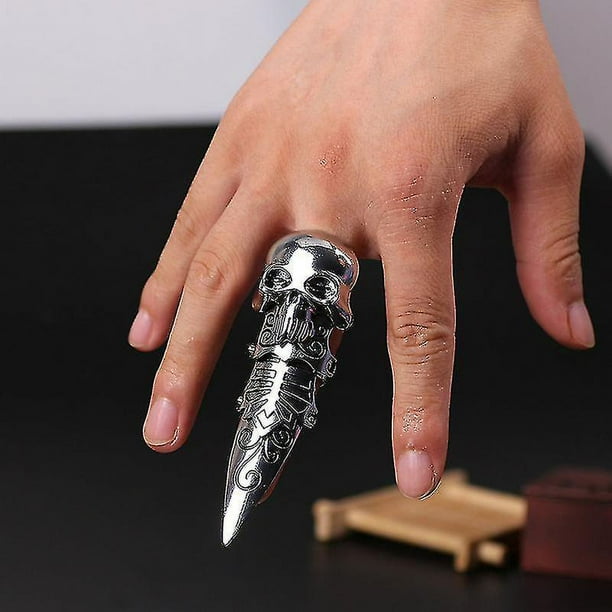 Anillo abierto para hombre Joyeria de mano masculina Anillos de garra Anillo de actividad de dedo completo Anillo de dedo de nudillo gotico punk rock Compatible con hombres 1 unid YONGSHENG 8390613803...
