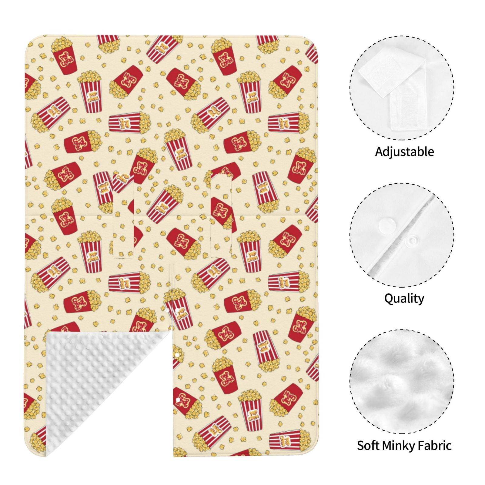 Naloa Cartoon Popcorn Baby Car Seat Cover, Breathable Baby Carrier Cover, Multiuse Baby Carrier Cover & Nursing Breastfeeding Cover