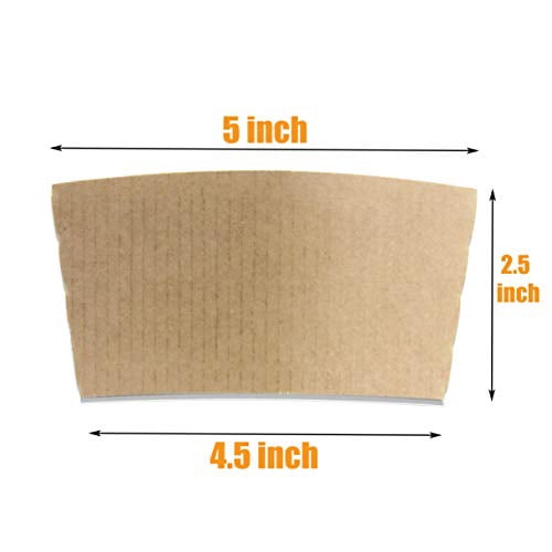 FMP Brands [1000 Pack] Kraft Coffee Cup Sleeves Disposable for Hot Drinks, Durable Corrugated Cardboard Cup Sleeves for 12-24 oz Cups, Beverage Insulator and Hand Protection for Hot & Cold Drinks
