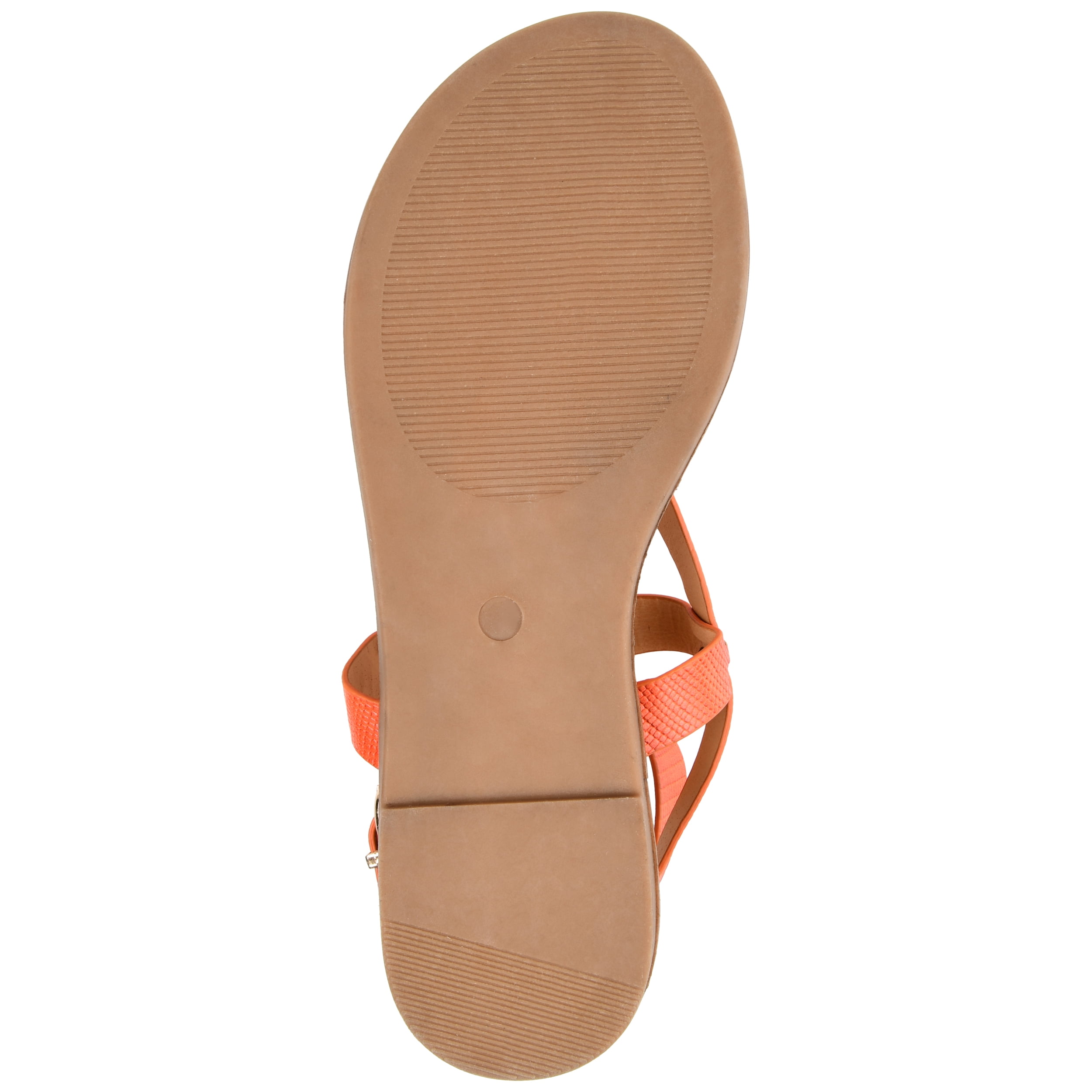 Journee Womens Tangie Multi Strap Flat Sandals