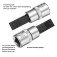 thumbnail image 4 of Uxcell 9pcs Hex Bit Socket Set 1/4" Square Drive PZ1-PZ3,PH1-PH3,FD4-FD7 Pozi Phillips Slotted Extension Impact Bit Power Nut Driver Set S2 & CR-V Steel Socket Ratchet Wrench Bits, Silver Black, 4 of 7