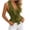 #0329-Army Green, variant on Tank Tops for Women Deep V Neck Sleeveless Double Ruffle Side Ruched Satin Plain Slim Fit Going Out Wear Stretchy Womens Tank Tops