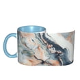 thumbnail image 4 of Marble Pattern Light Gold Coffee Mug Fun Custom Ceramic Mugs 11oz Sky Blue, 4 of 5