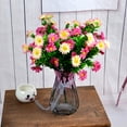 thumbnail image 3 of Morttic 4 Bundles Artificial Daisies Flowers Fake Colorful Daisy Plant UV Resistant Greenery Shrubs Plants for Indoor Outdoor Hanging Planter Home Garden Decor Wedding Porch Window Decor (Rose Red), 3 of 8