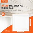 thumbnail image 3 of STAWAY 48-Pack 20x20" Ceiling Tiles - Waterproof, Easy Glue-Up Installation, Lightweight, Customizable, Perfect for Home Renovation & Acoustic Improvement, 3 of 9