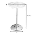 thumbnail image 3 of Costway 6PCS Round Bistro Bar Table Height Adjustable 360-degree Swivel White, 3 of 11
