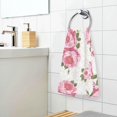 thumbnail image 6 of Dreamtimes Rose Flowers Cotton Towels Set 2 Pcs Absorbent Hand Towel Face Towels Kitchen Towels Bath Towels for Bathroom Laundry Room Kitchen 16 x 28 Inches, 6 of 7