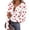 Multicolor, variant on FDGIU ‌‌‌‌Long Sleeve Shirts for Women Button Down Tops Ribbed Knit Slim Fit Basic Tee Cute Love Print Casual Clothes