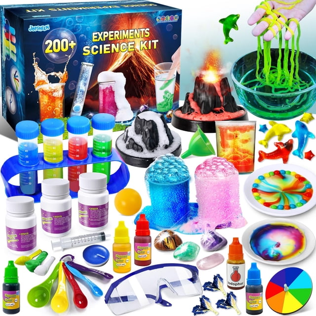 Kit de experimentos científicos JOPSHEEN 200+ para niños con Lab Volcano