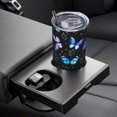 thumbnail image 2 of Butterflies 20oz Stainless Steel Tumbler with Lid & Straw - Double-Walled Insulated Travel Mug for Coffee, Tea, Water, Wine - Perfect Gift for Women, 2 of 6