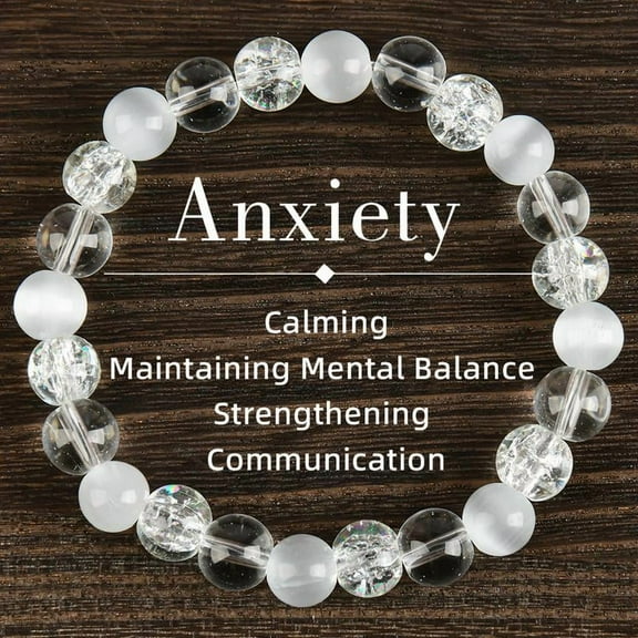 JUSIP Reduce Stress Relieve Anxiety Handcrafted  Relief Quartz Bracelet Transparent Stone, I Jewelry Gifts, fahlo  bracelet blue bracelet encouragement gift fashion artificial unisex jewelry gift