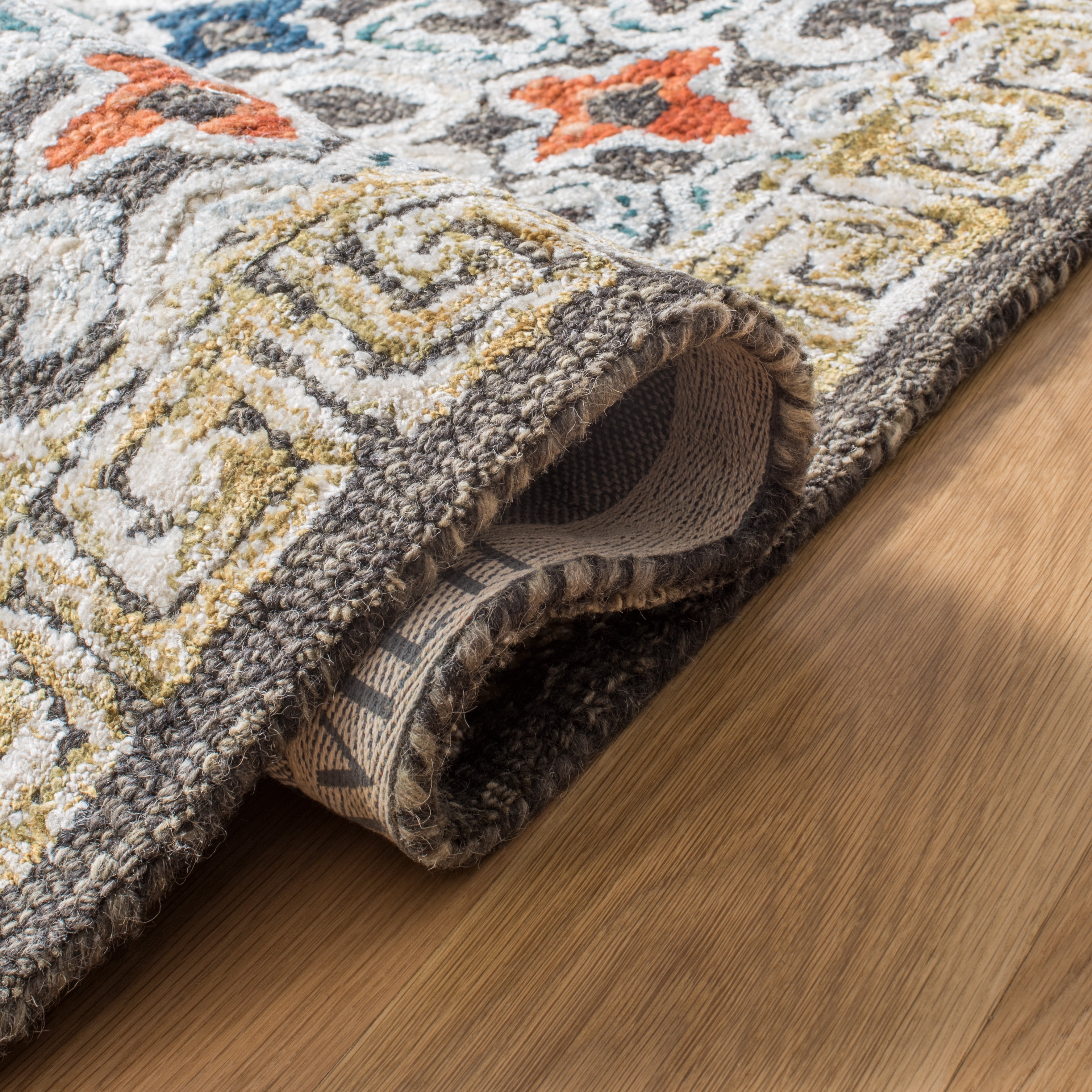 SAFAVIEH Aspen Matilda Floral Runner Rug, Blue/Taupe, 2'3" x 7'