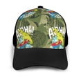 thumbnail image 3 of Naloa Surfing Dinosaur Adult adjustable Print Baseball Hat, Patchwork curved brim baseball capfor Men and Women, One Size, 3 of 5
