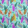 thumbnail image 1 of oneOone Cotton Poplin Twill Aqua Blue Fabric Beach Dress Material Fabric Print Fabric By The Yard 56 Inch Wide, 1 of 4