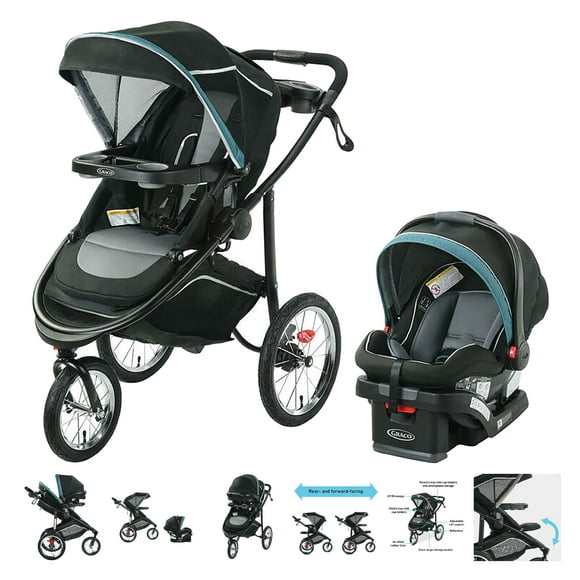 Bebelelo Graco Modes Jogger 2.0 Travel System Stroller with Car Seat, Palermo