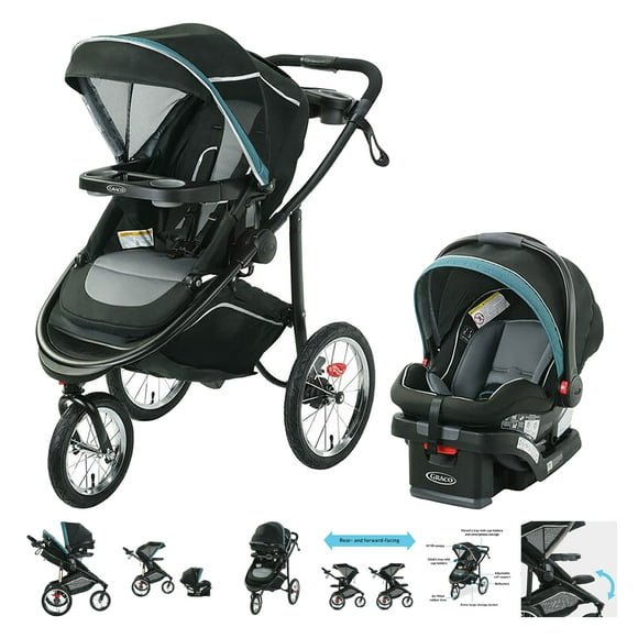 Bebelelo Graco Modes Jogger 2.0 Système de Voyage Poussette avec Siège Auto, Palermo