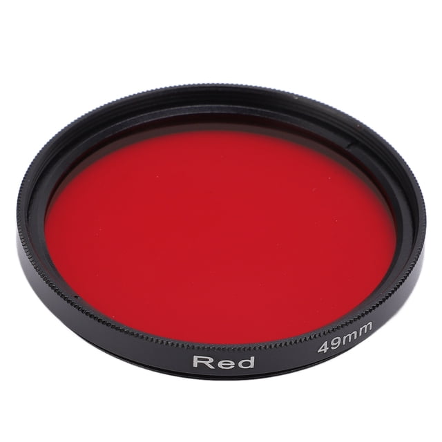 Filtro impermeable para cámara, filtro de lente totalmente rojo, vidrio óptico para lente de cámara Nikon de 49 mm