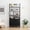 H-Black, variant on PHOYAL 70" Tall Bookcase with 2 Tambour Sliding Doors and 4 Open Storage Shelf, Modern Freestanding Fluted Bookshelf for Living Room, Black